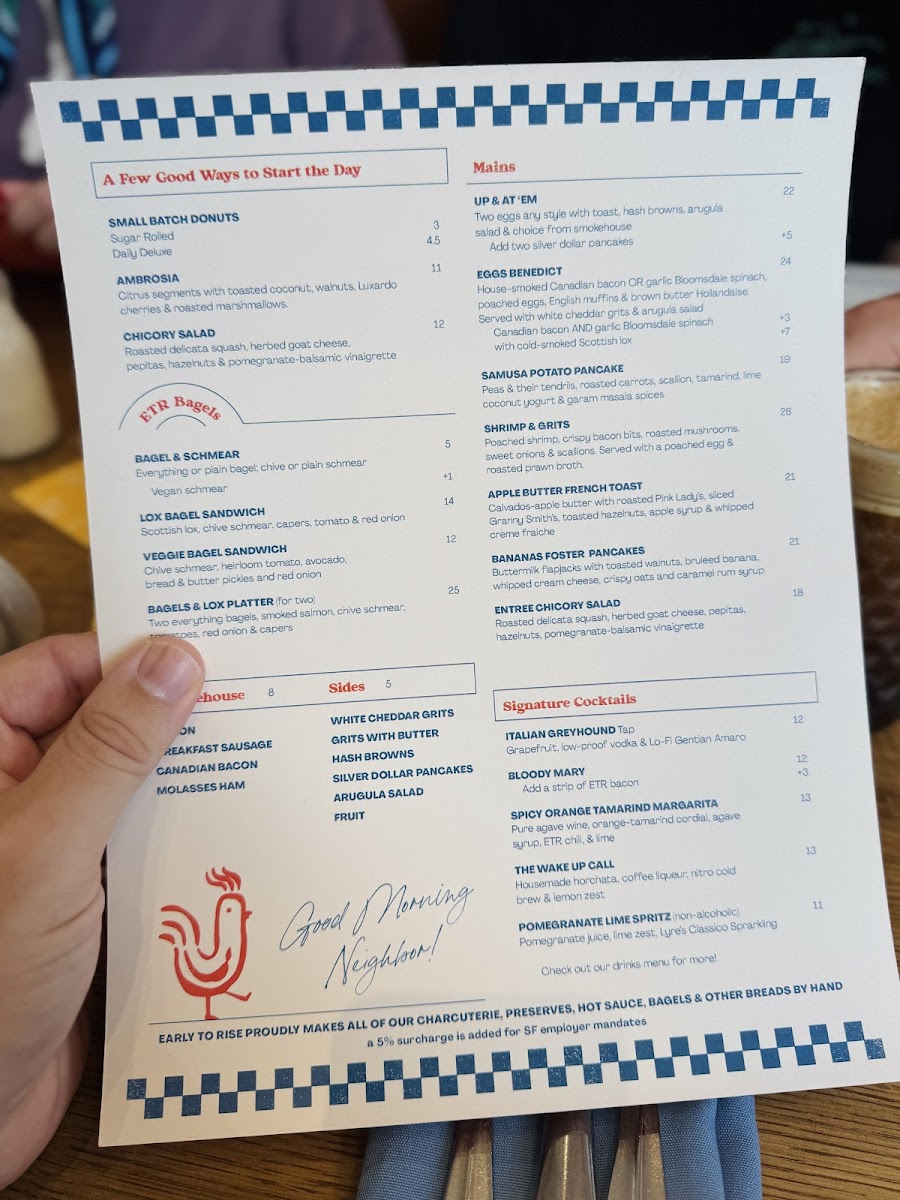 Menu Early To Rise, Scratch Made Brunch-2