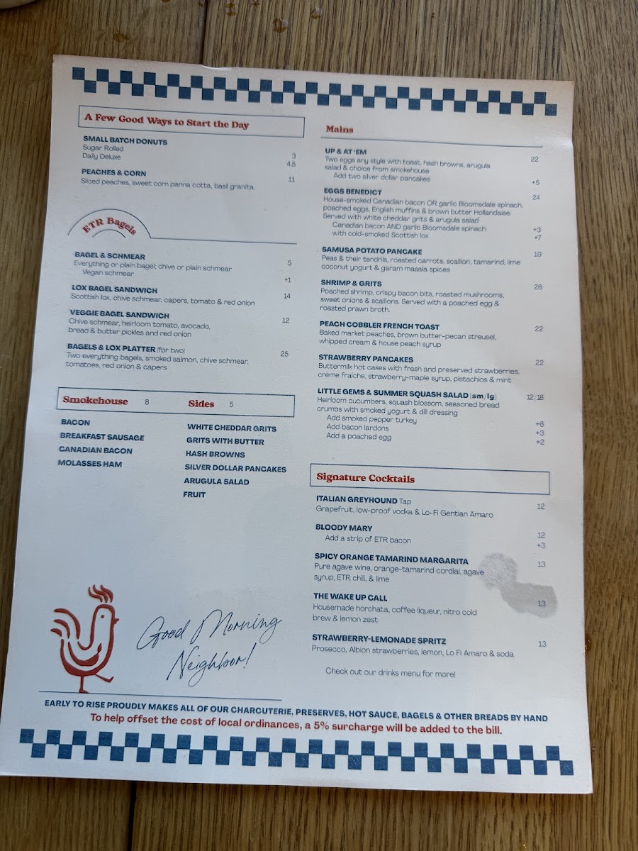 Menu Early To Rise, Scratch Made Brunch-3